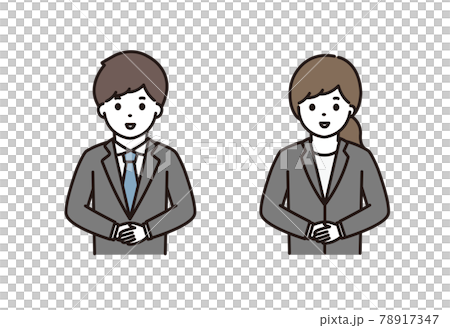 Businessman Businesswoman Greeting Smile Businessman Businesswoman Greeting Smile 78917347