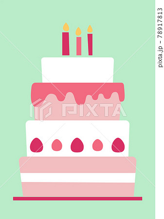 4段重ねのタワーケーキ ショートケーキ のイラスト素材 4段重ねのタワーケーキ ショートケーキ のイラスト素材