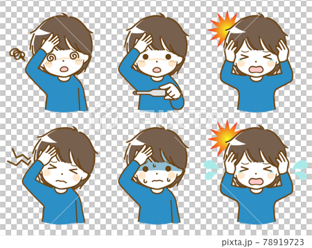 Little boy with a headache 78919723