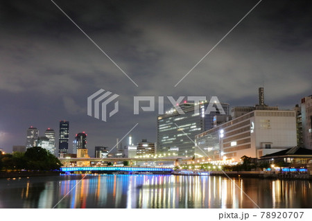 夜景、中之島から見た天満橋 78920707