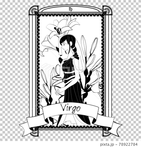 花と乙女座のイラスト 78922784