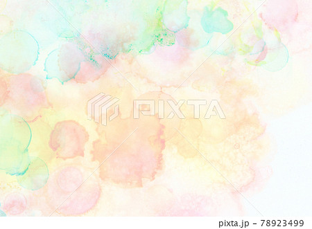 背景素材 虹色 ドット 水彩テクスチャーのイラスト素材 [78923499] - PIXTA
