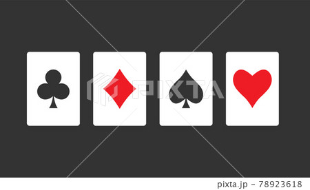 Playing cards icon. Vector illustration, flat design. Playing cards icon. Vector illustration, flat design. 78923618