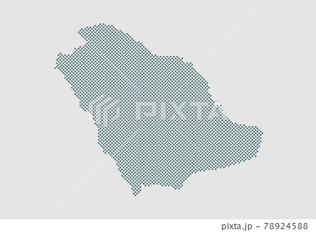 Vector map Saudi Arabia from dots digital template Vector map Saudi Arabia from dots digital template 78924588