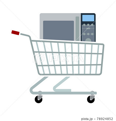 Shopping Cart With Microwave Oven Icon 78924852