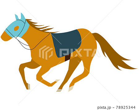 Running Racehorse Horse Racing Stock Illustration