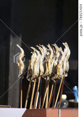 イワナの塩焼き・大内宿（福島県・下郷町） 78925404