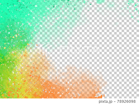 綠橙兩色水彩框 綠橙兩色水彩框 78926098