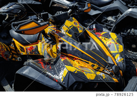 Details of Atv quad bike close up 78926125