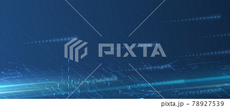 Quantum processing. Deep learning artificial intelligence. Future new technology  for business or science presentation 78927539