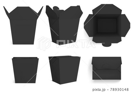 Empty black Wok box, packaging for chinese food 78930148