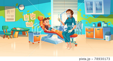 Child patient at dentist office or dental clinic Child patient at dentist office or dental clinic 78930173
