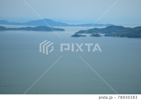 幻虹台から見た笠岡諸島と荘内半島1 岡山県笠岡市 幻虹台から見た笠岡諸島と荘内半島1 岡山県笠岡市 78930383