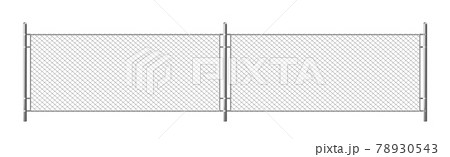 Metal chain link fence, segment of rabitz grid Metal chain link fence, segment of rabitz grid 78930543