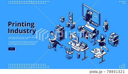 Vector banner of printing industry Vector banner of printing industry 78931321