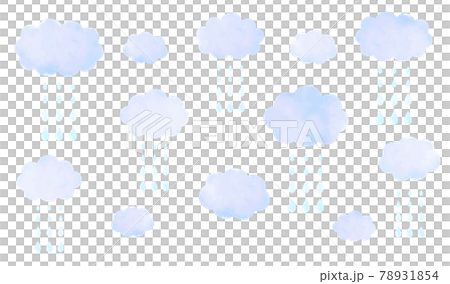 水彩畫的雨雲 水彩畫的雨雲 78931854