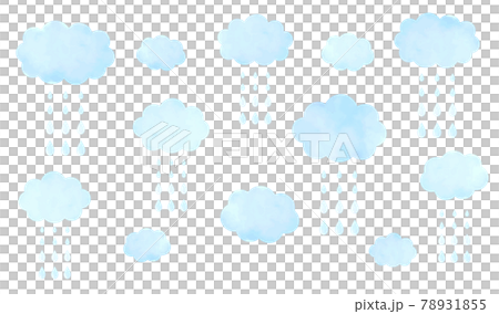 水彩で描いた雨雲 水彩で描いた雨雲 78931855