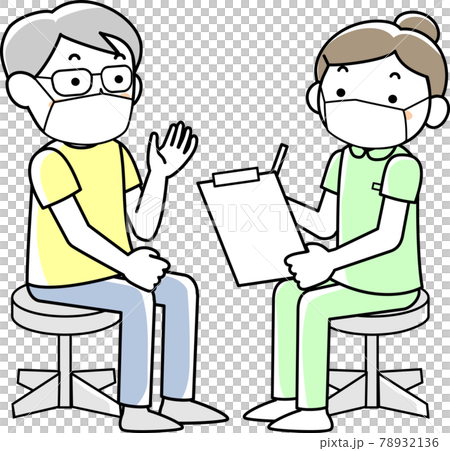 問診をする女性看護師 78932136