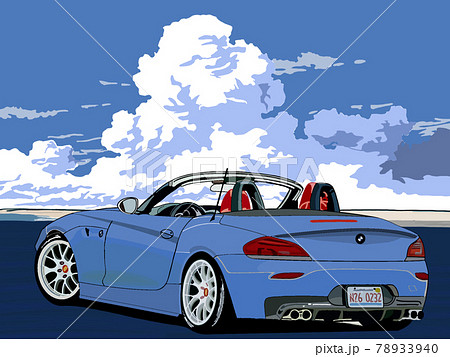 夏空ーオープンカーでドライブ 78933940
