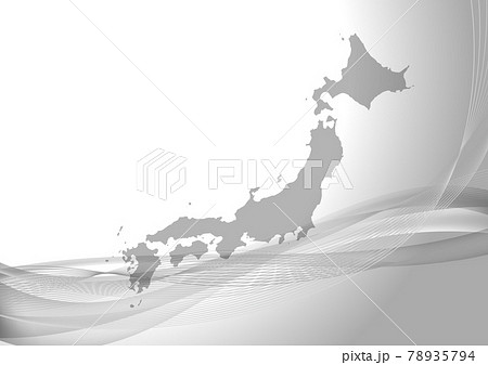 グレー色のデジタルネットワーク日本背景 78935794