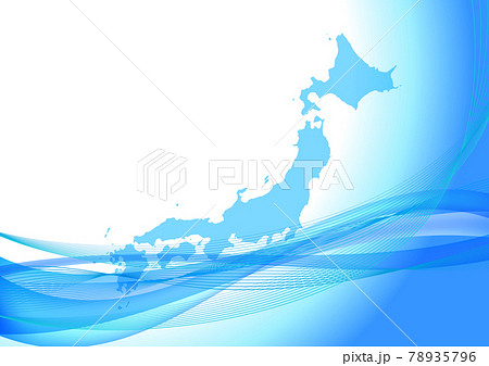青色のデジタルネットワーク日本背景 青色のデジタルネットワーク日本背景 78935796