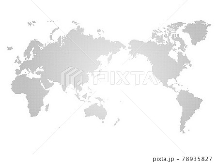 グレー色のグローバルネットワークサイバーITイメージ世界地図背景