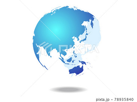 青色のデジタルネットワーク地球背景 78935840
