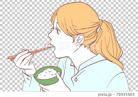 吃米飯的女人(簡單色) 吃米飯的女人(簡單色) 78935863