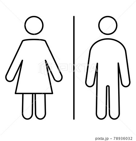 Restroom icons. Man and woman symbol 78936032