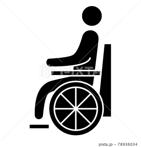 Handicapped patient icon. Wheelchair person symbol 78936034