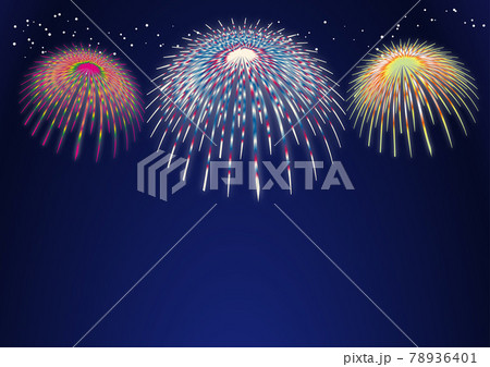 花火 イラスト 背景のイラスト素材