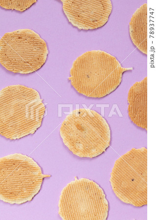 homemade cookies on purple background, creative food photography homemade cookies on purple background, creative food photography 78937747