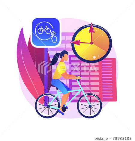 Bike sharing abstract concept vector illustration. 78938103