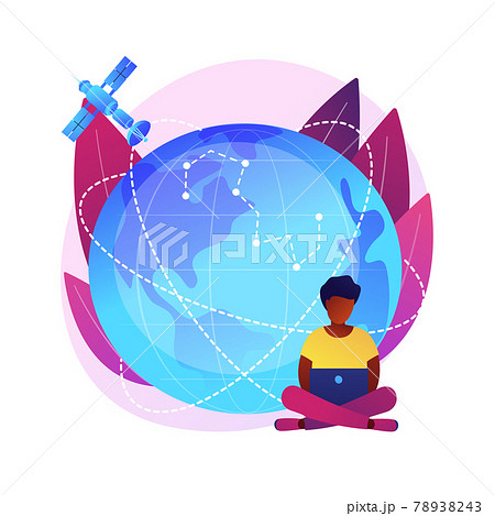 Planet satellite vector concept metaphor 78938243