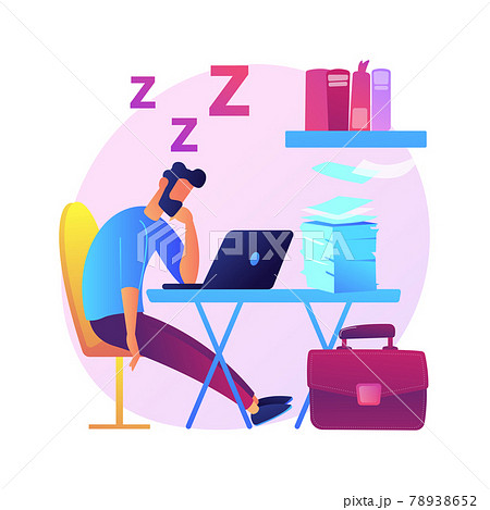 Sleep deprivation abstract concept vector illustration. 78938652