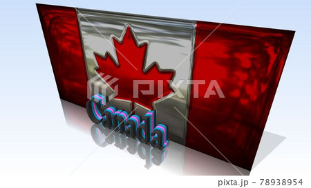 床に映るCanadaの国旗とテキスト1-2-3 床に映るCanadaの国旗とテキスト1-2-3 78938954