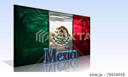 床に映るMexicoの国旗とテキスト1-1-1 78939048