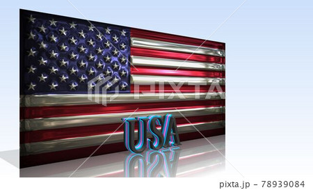 床に映るUSAの国旗とテキスト1-1-1 床に映るUSAの国旗とテキスト1-1-1 78939084