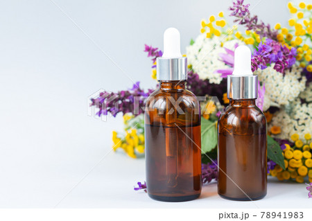 Glass serum dropper bottles organic skincare spa cosmetic 78941983