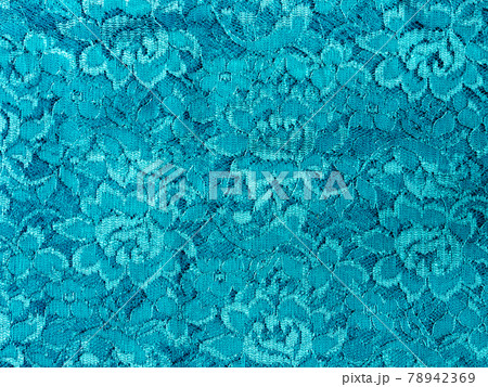 Blue lace fabric texture background 78942369