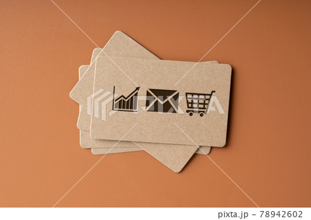 Plain name card for Online shopping icon concept Plain name card for Online shopping icon concept 78942602
