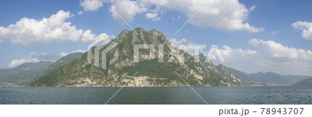 wonderful landscape of Iseo lake and the surrounding mountains 78943707