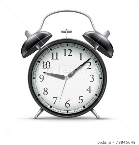 3d realistic black home alarm clock for concept design. 78945648