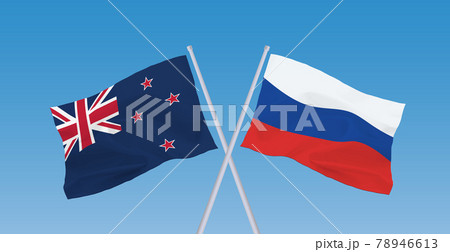 ロシアとニュージーランドの国旗 78946613