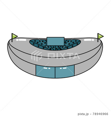 Isolated 3D stadium icon Modern building Isolated 3D stadium icon Modern building 78946966