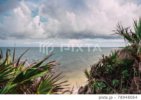 Ruins of Tulum on the Caribbean coast. 78948064