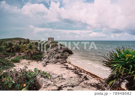 Ruins of Tulum on the Caribbean coast. 78948082