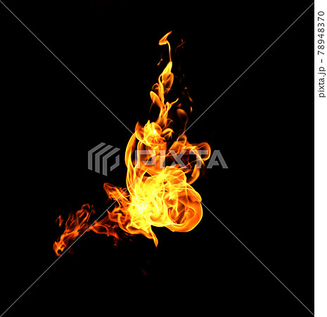 Fire flames collection isolated on black background Fire flames collection isolated on black background 78948370