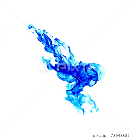 blue flames isolated on white background 78948385