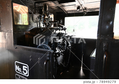 5号蒸気機関車 運転席 ポッポ汽車展示場 小松市 5号蒸気機関車 運転席 ポッポ汽車展示場 小松市 78949279